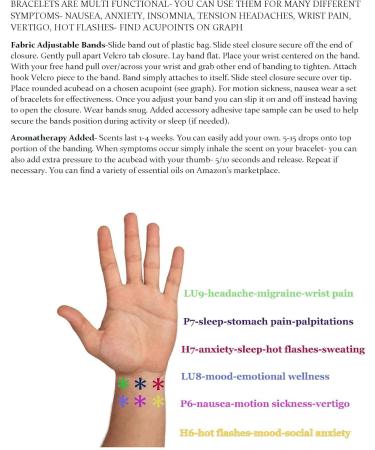 Acupressure Anti-Nausea Wristbands (Pair) - Black for Medium/Average Adults | Effective Relief for Motion Sickness - Buy Online on GoSupps.com