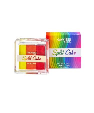 Gavissi Beauty Retro Liner Face & Body Paint Palette - Fire 3 Color Split Cake, Water Activated Eyeliner for Professional SFX Makeup - Buy Online on GoSupps.com