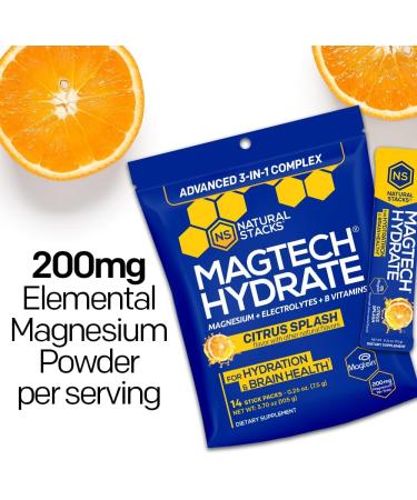 Magtech Magnesium Capsules + Hydration Powder Bundle - 3 Forms of Magnesium - Featuring Magtein L-Threonate - Brain Health & Hydration Support* - 74 Total Servings - Buy Online on GoSupps.com
