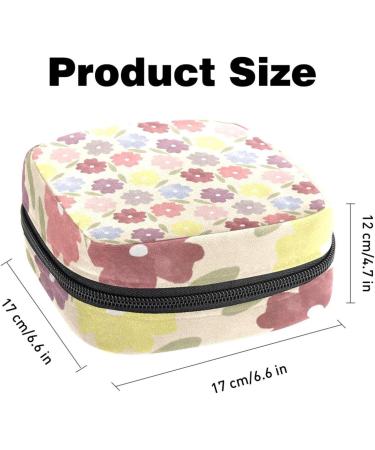 Menstrual Bag Zipper - Colorful Flowers Tampon & Napkin Pouch for Women & Girls | International Shipping Available - Buy Online on GoSupps.com