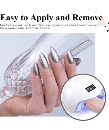 Gel Nail Polish 1 Pcs Platinum Black Silver Color Gel Polish Soak Off LED Long-Wear Mirror Shine Essential Nail Gel Salon Manicure Design DIY at Home Gift for Women 0.5 Fluid Ounces - Buy Online on GoSupps.com