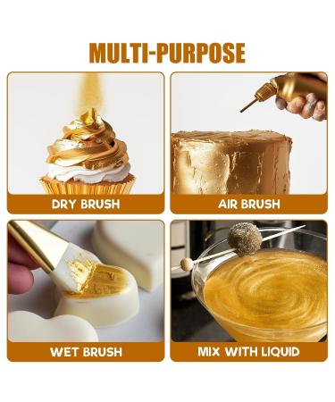 WWTop Gold Edible Glitter - 15g Tasteless Powder for Drinks Chocolate Easter Cakes Fondant & Cupcakes | International Shipping - Buy Online on GoSupps.com