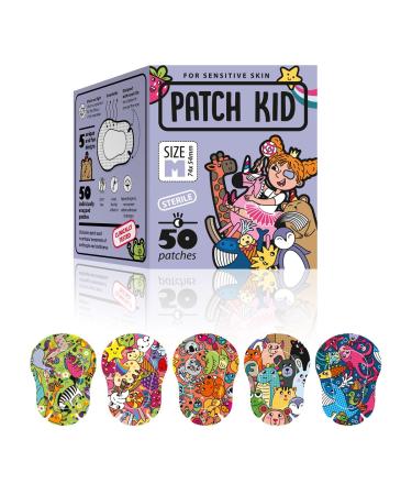 Patch Kid Eye Patches/Adhesive Bandages for Kids (Girls and Boys), Size Medium (50 Patches in Each Box). Fun and Unique and fits Comfortably. Indicated for Medical use Such as Lazy Eye. 50 Count (Pack of 1) Purple