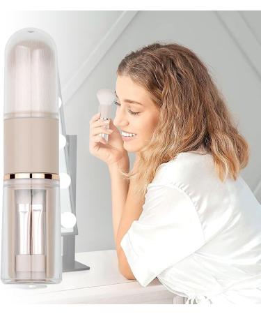 Retractable Foundation Brush Eye Shadow Brush - 5 In 1 Portable Travel Eye Shadow Brush Foundation Brush for Makeup Powder and Cream brown - Buy Online on GoSupps.com