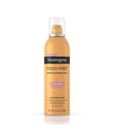 Neutrogena Micromist Airbrush Sunless Tanning Spray with Witch Hazel  Gradual Sunless Tanner with Alcohol-Free  Oil-Free & Non-Comedogenic Formula  Medium Intensity  5.3 oz - Buy Online on GoSupps.com