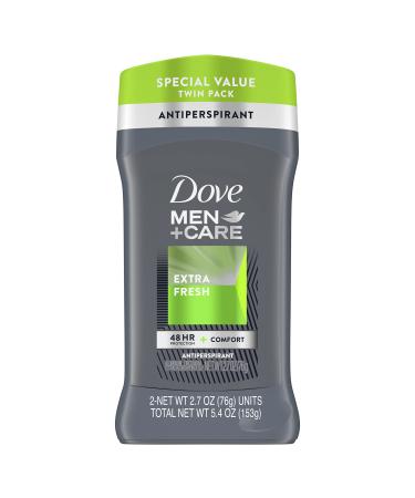Dove Men+Care Antiperspirant Deodorant 48-Hour Wetness Protection Extra Fresh Non-Irritant Deodorant for Men 2.7 oz 2 Count