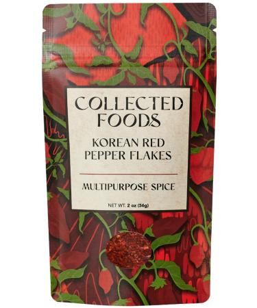 Premium Gochugaru Korean Red Pepper Flakes from Sun Dried Korean Chili Peppers - 2 oz