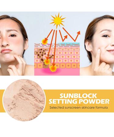 Buy SPF 50 Mineral Sunscreen Setting Powder - Oil Control Matte Finish Long Lasting - Lightweight Concealer Brush - International Shipping - Buy Online on GoSupps.com