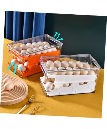 jojofuny Egg Storage Case 1pc Refrigerator Dispenser Food Holding Convenient Kitchen White Multipurpose Practical Use Holder White 30.3X16CM - Buy Online on GoSupps.com