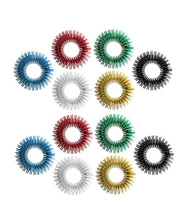 SESESFOUFU 12th stress reduction vibrating ring spiky finger rings decompression toy decompression toy toys toys massage rings for the fingers hand clams mini tool 2.8*2.8cm As shown