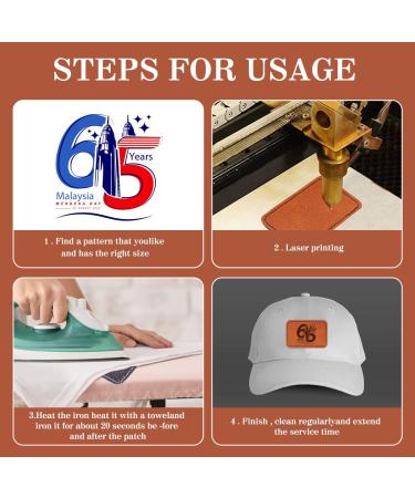 50Pcs Blank Leatherette Hat Patches with Adhesive Rectangle Leather Patches for Hats Custom Fabric Repair Laser Supplies(3 * 2inch) - Buy Online on GoSupps.com