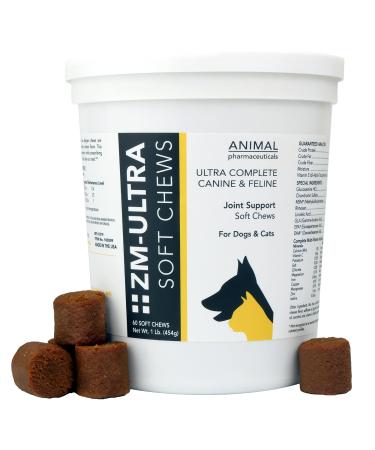 Animal Pharmaceuticals ZM-Ultra Complete Joint Support Soft Chews - Glucosamine Chondroitin for Dogs & Cats - Hip and Joint Health & Mobility Support Supplement - 60 ct - Buy Online on GoSupps.com