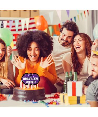 Graduation Cake Toppers - Graduation Cap Diploma Cupcake Picks Grad Cap Cupcake Picks for Senior High School College Grad Party Supplies Graduation Theme Party Decorations Gomice Purple - Buy Online on GoSupps.com