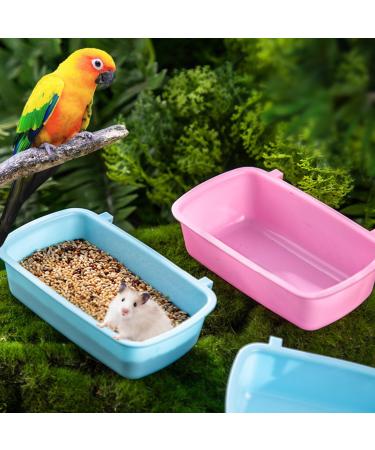 HIXNUG 6 Pieces Hamster Hanging Feeder Blue Pink Food Water Square Container Rabbit Food Bowl with Hook Portable Feeding Cage Bowl for Hamsters Rabbit Birds Pigeon Poultry - Buy Online on GoSupps.com