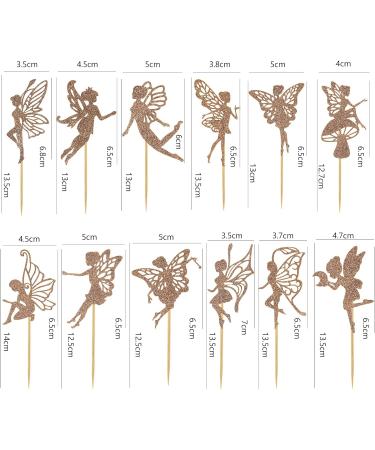 60 Pcs Fairy Cupcake Toppers Glitter Wing Angel Fairy Cupcake Picks Ballet Dancer Cake Decorations for Wedding Bridal Shower Baby Shower Birthday Party Supplies Color06 - Buy Online on GoSupps.com