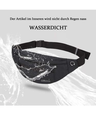 Maxtop Hip Pocket for Men & Women - Unisex Adjustable Belt with Headphone Connection & 4 Zipper Pockets - Perfect for Hiking & Training - Black L - Buy Online on GoSupps.com