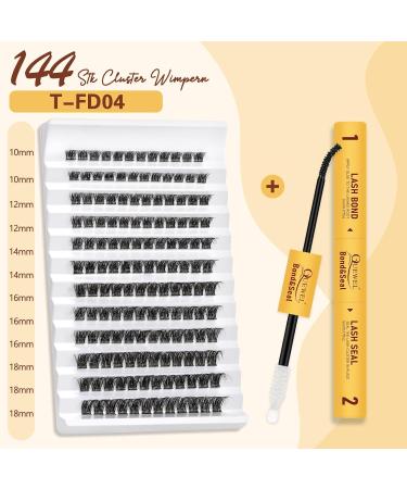 QUEWEL Eyelash Cluster - Mixed Length Natural Look Reusable DIY Extensions - Thin Band for Home Use (FD04) - 1 Pack - Buy Online on GoSupps.com