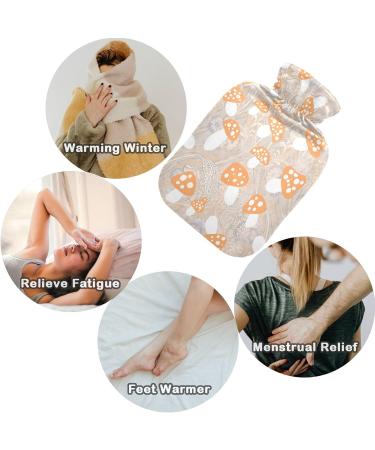 Naanle Mushroom Heat Bottle - 1L Transparent Hot Water Bottle for Pain Relief & Cold Therapy | Ideal for Beds Hands & Feet - Buy Online on GoSupps.com