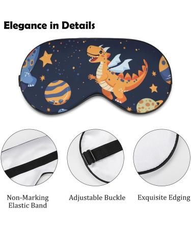 Buy Cartoon Dinosaur Sleeping Mask - Soft Adjustable Light-Blocking Eye Cover for Sleep - Cute Dino Design for All Ages - Buy Online on GoSupps.com