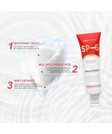 Probiotic Whitening Toothpaste - Advanced Formula for Teeth Whitening Fresh Breath & Oral Health - 4.9oz (2) - International Shipping Available - Buy Online on GoSupps.com