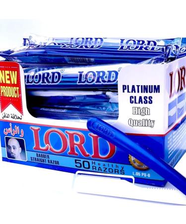 50 Disposable Razor Blades for Men - Barber Straight Edge Shaving Tool | Beard Shaping & Travel Razors - Individually Wrapped - Buy Online on GoSupps.com
