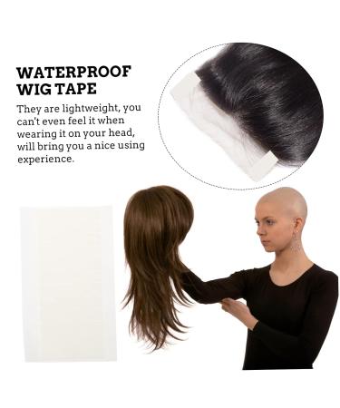 POPETPOP 5 Sheets Double-sided Tape Double Sided Adhesive Tape Invisible Lace Wig Waterproof Wig Tape Adhesive Hold Wig Tape Toupee Tape Double Sided Tape for Wig White Hair Tape Strips 2X0.5X0.1CM White - Buy Online on GoSupps.com