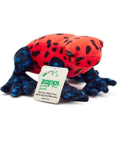 Zappi Co 100% Recycled Plush Poison Dart Frog Toy - 15cm Stuffed Eco-Friendly Animal for Newborns - Buy Online on GoSupps.com