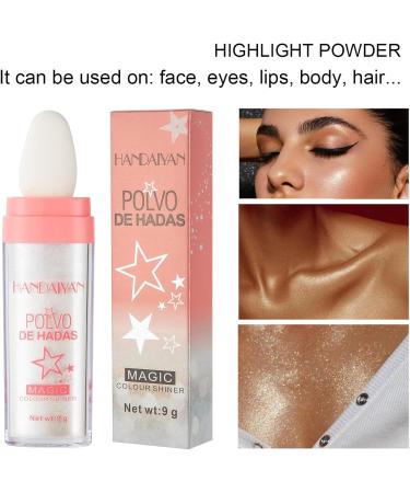 Firulab Highlighter Powder Stick Hadas Glitter Patting Powder Body Brightening Makeup Mat Powder Natural Highlighter for Lip Face Body - Buy Online on GoSupps.com