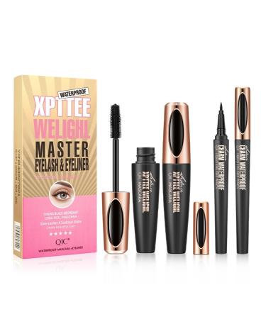 Makeup Volumizing Mascara Waterproof Dense Slender Curly Silicone Brush Head 4D Mascara (Size : C)