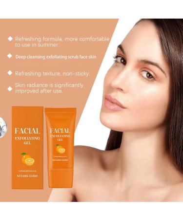 Facial Exfoliating Gel Orange Exfoliating Gel for Face Deep Cleansing Exfoliating Scrub Face Skin (3 Pcs) - Buy Online on GoSupps.com