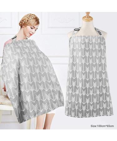 Yoofoss Silent Scarf & Cotton Shut-Up Apron - Multi-Purpose Breastfeeding Cover Privacy Screen & Nut Cover Cloth (100x65 cm Gray) - International Shipping Available - Buy Online on GoSupps.com
