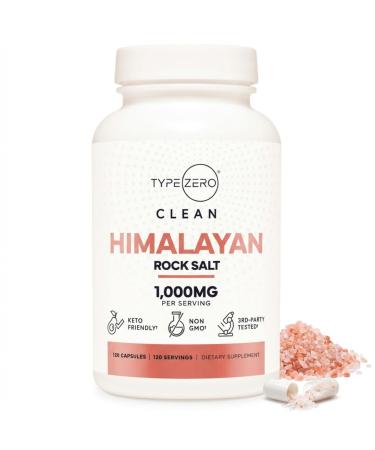 Type Zero Himalayan Rock Salt Capsules (120 Capsules) (1000mg per Serving)