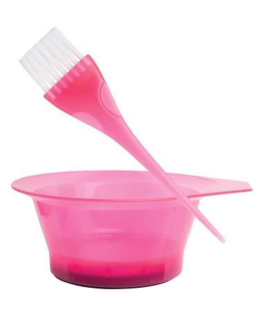 Diane Translucent Pink Tint Bowl and Brush Set - Professional Hair Coloring Kit - Buy Online on GoSupps.com