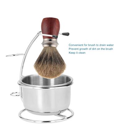 Durable Stainless Steel Shaving Set: 1 Razor & Brush Stand - Perfect for Salons | International Shipping Available - Buy Online on GoSupps.com