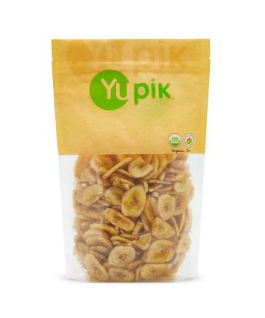 Yupik Organic Sweetened Dried Banana Chips 400 g Gluten-Free Kosher Non-GMO Vegan Sliced Dried Fruits Lightly Sweetened Crunchy Snacks Ideal for Baking & Topping 1 kg (Pack of 1)