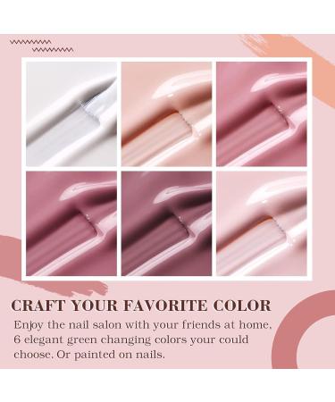 INPING 6 Colors Gel Nail Polish Set - Nude, Pink, White Shades for Bridesmaid Manicures | Long Lasting, Soak Off, UV/LED | 8ml/0.27oz - Buy Online on GoSupps.com
