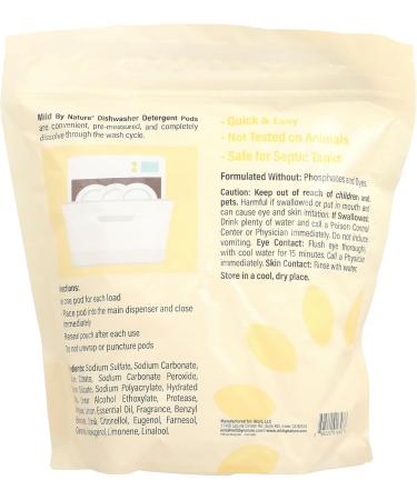Mild By Nature Automatic Dishwashing Detergent Pods - Lemon Scent 60 Loads 36.48 oz | Eco-Friendly International Shipping - Buy Online on GoSupps.com