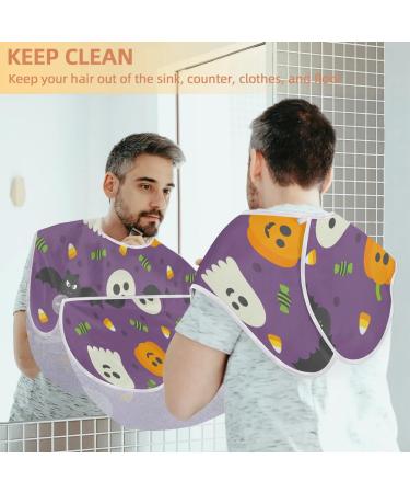 Buy Halloween Bat Spectre Beard Bib Apron - Non-Stick Waterproof Hair Catcher for Men | Perfect Grooming Gift - Buy Online on GoSupps.com