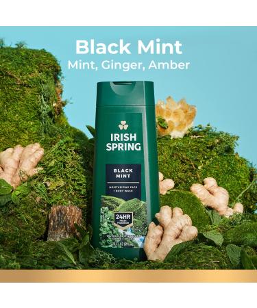 Irish Spring Black Mint Body Wash for Men 20 Fl Oz - Pack of 4 - Buy Online on GoSupps.com