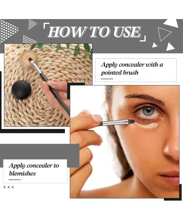 2 Pieces Concealer Makeup Brush Set Concealer Brush for Under Eyes Synthetic Eyeshadow Brush for Women Girls Applying Cream Powder Blending Concealing 2 Styles - Buy Online on GoSupps.com