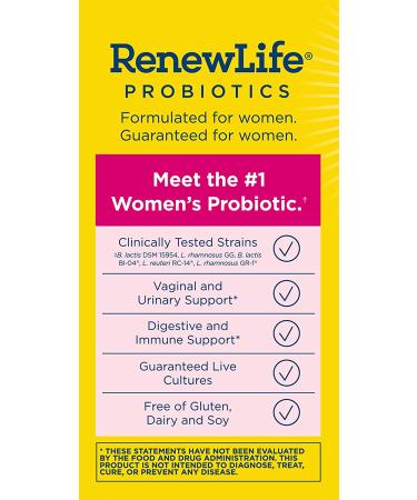 Renew Life Women's Probiotics 25 Billion CFU | 12 Strains | Feminine Health | 60 Capsules - Buy Online on GoSupps.com