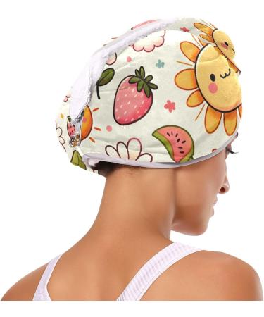 Sun and Rainbow Hair Towel 2 Pack | Super Absorbent Quick Dry Hair Turbans for Women & Girls - Buy Online on GoSupps.com