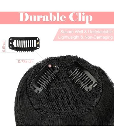Leterly Bangs Hair Clip Extension - Thick Neat Straight Fringe for Women, Dark Black Color - Buy Online on GoSupps.com