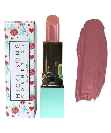Micki Song Cosmetics Shimmer Lipstick Nymph - Long Lasting Nude Lipstick for Women | Moisturizing Pearlized Lipstick for Natural Lip Color - Buy Online on GoSupps.com