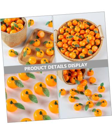 TOPBATHY 50pcs Simulated Mini Sugar Orange Ornament with Leaves Desktop Fake Fruit Decor Scene Adornment Birthday Decoration for Girl False Orange Decor Toddler Plastic Household - Buy Online on GoSupps.com