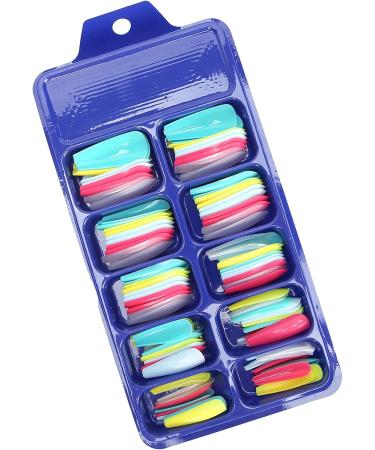 Press On Nails Fake Nails Set Pure Color Full Cover Nail Tip False Nail Tip Girls Fake Nails Ballerina False Gel Nails Art Tips False Nails for Women Girls Kids DIY Nail (02) - Buy Online on GoSupps.com