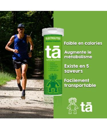 TA Energy - Tube of 12 Tablets - Hydration Tablets - Mineral Salts - Vitamins - Low Calorie - Reduces Cramps - Made in France (Pasteco) - Buy Online on GoSupps.com