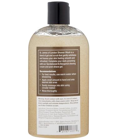 St James of London Sandalwood & Bergamot Body Wash - 16.9 Fl Oz | Luxurious International Shipping Available - Buy Online on GoSupps.com