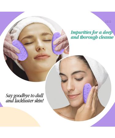 Heart-Shaped Compressed Facial Sponges - Purple Exfoliator for Cleansing | Ideal for Beauticians - International Shipping Available - Buy Online on GoSupps.com