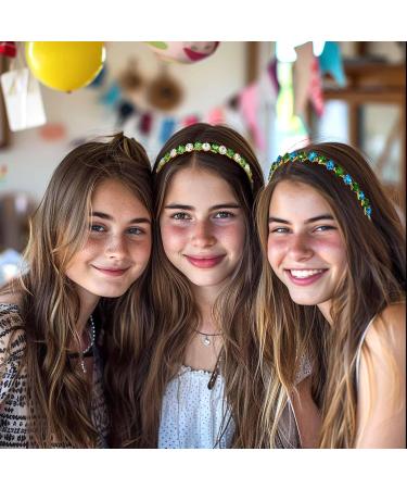 Rhinestone Headband Sparkling Gemstone Headwear Party Prom Hair Accessory for Women and Girls (green+blue) - Buy Online on GoSupps.com